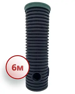 Дренажный колодец d340 h6000 с зеленой крышкой (отводы 200 мм) 1